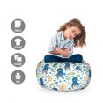 thumbnail image 2 of Octopus Storage Toy Bag Chair, Underwater World Shell Flock of Fish Motif Pattern on Plain Background, Stuffed Animal Organizer Washable Bag, Small Size, Sea Blue and Multicolor, by Ambesonne, 2 of 3