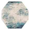 thumbnail image 3 of Unique Loom Vivid Collection Area Rug - Mumbai (7' 10" Octagon Blue/Ivory), 3 of 7
