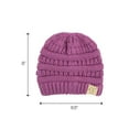 thumbnail image 4 of C.C Babies' Winter Knit Plain Cuff Skull Cap Beanie Hat, Solid Lavender, 4 of 5