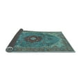 thumbnail image 2 of Ahgly Company Indoor Square Medallion Light Blue Traditional Area Rugs, 4' Square, 2 of 4