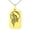 Gold, variant on Stainless Steel Howling Mad Wolf Engraved Small Rectangle Dog Tag Charm Pendant Necklace