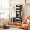 thumbnail image 2 of 6 Tier Shelf Hanging Closet Organizer, Closet Hanging Shelf with 2 Sturdy Hooks for Storage, Foldable (Grey), 2 of 4