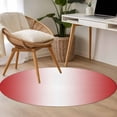 thumbnail image 4 of Round Rugs 4Ft, Red Ombre Round Area Rug Washable Indoor Throw Carpet, Red White Gradient Modern Abstract Art Soft Non Slip Circle Rug for Kitchen Nursery Room Home Decor Aesthetic, 4 of 8