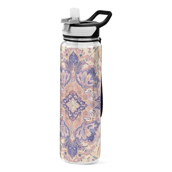 BZSMCE Sport Bottle Elegant Floral Harmony Outdoor sports Water Bottle Size: 10.4x3in