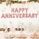 thumbnail image 2 of Globos decorativos de aluminio de 16 pulgadas con la frase "Happy Anniversary" para bodas (oro rosa), 2 of 5