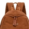 thumbnail image 3 of Stylago Women Casual Backpack Medium Size Back Pocket Versatile Schoolbag College Travel Work Top Handle Corduroy Bookpack Brown, 3 of 6