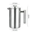 thumbnail image 2 of ACDANC Large French Press Coffee Maker - Double Wall 304 Stainless Steel - 4 Level Filtration System, 2 of 7