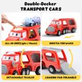 thumbnail image 5 of JoyStone 5 in 1 Carrier Truck Transport Car Toys with Light and Sound, Pull Back Cars & Airplane, Vehicles Toys for Kids Age 2-6, Christmas Birthday Gifts, Red, 5 of 9