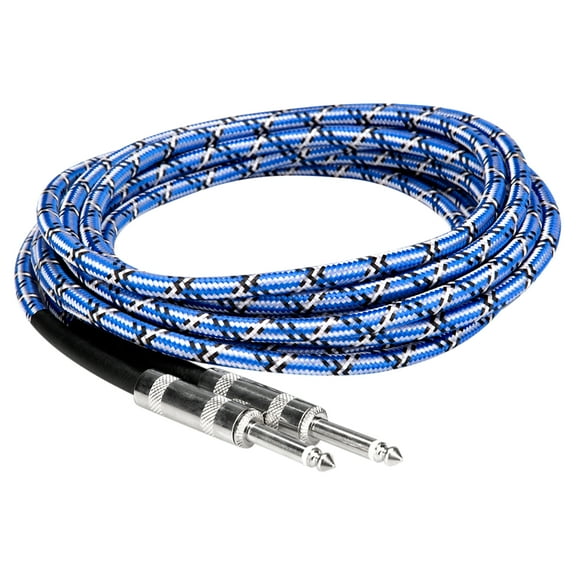 Hosa Technology 18 ft Cloth Guitar Cable, Multicolor