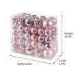 thumbnail image 2 of feimajia 116 Sets of Assorted Electroplated Christmas Ball Ornaments Shatterproof Seasonal Decorative Hanging Baubles Set for Holiday Xmas Tree Decorations, Pink, 2 of 5