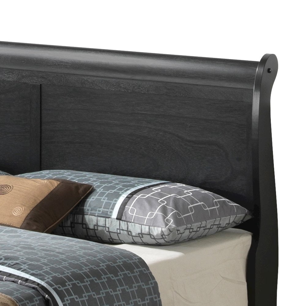 Glory Furniture Louis Phillipe King Bed in Black Color