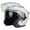Matte Grey, variant on PITMOTO Open-Face Motorcycle Helmet. DOT, Model PM-768-Gray-Large