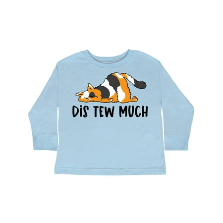 

Inktastic Napping Dis Tew Much Longhair Calico Cat Gift Toddler Boy or Toddler Girl Long Sleeve T-Shirt