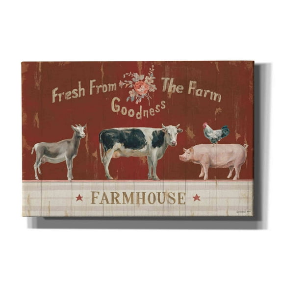 Epic Graffiti 'Farm Patchwork II' by Danhui Nai, Canvas Wall Art, 60"x40"