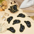 thumbnail image 5 of 12 PCS Cowboy Hat Iron On Patches 2x3.6inch Black Western Cowboy Hat Embroidered Patches DIY Decorative Iron/Sew On Patches Appliques for Jeans Shirt Trucker Hat Cap Crafts for making, 5 of 9