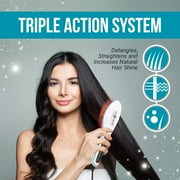 ProCabello Hair Straightener Detangling Brush Ceramic Tourmaline Coating