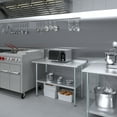 thumbnail image 6 of AmGood 24 in. x 48 in. Stainless Steel Work Table with 1.5 in. Backsplash | Metal Kitchen Food Prep Table, 6 of 9