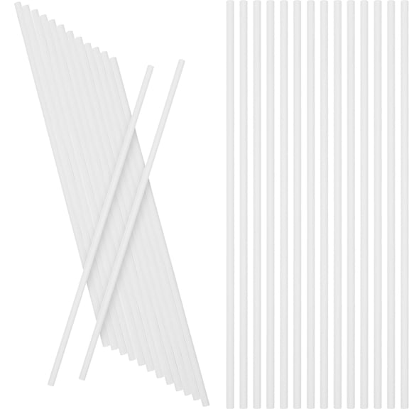 PTOOTP 100 Pcs White Lollipop Sticks for Candy Making, Cake , Baking, and Craft Supplies