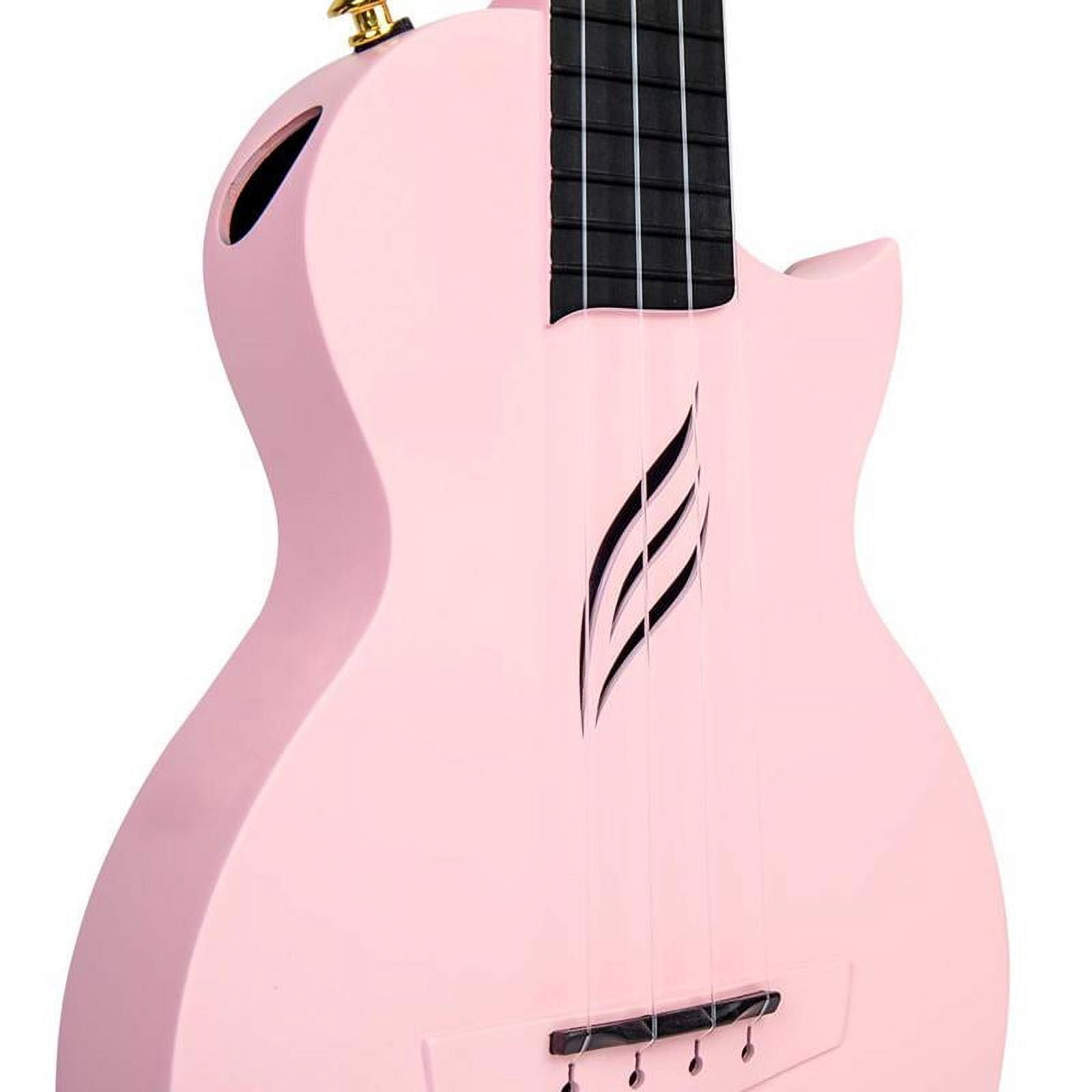 Enya Music Concert Nova U Carbon Fiber Ukulele with Free Lessons and Accessories, Pink