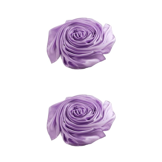 Bufanda de mujer Qarigey Estilo simple Pañuelo Cubierta de cuello Morado claro 2piezas