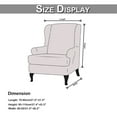 thumbnail image 2 of Skksst Wingback Armchair Slipcover 2-Pieces Home Furniture Portector Wing Chair Sofa Cover, 2 of 7