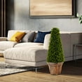 thumbnail image 2 of Costway 3 FT Artificial Boxwood Topiary Tree Potted Fake Tree Indoor & Outdoor Faux Tree, 2 of 10
