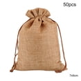 thumbnail image 1 of Toystoory 50 Uds. Bolsa de lino con cordón organizador de joyas bolsa de almacenamiento de té portátil para el hogar Almacenamiento y organización del hogar C 7x9cm Toystoory HA5722-03, 1 of 1