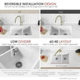 thumbnail image 5 of Stylish Dual Mount 30” White Composite Granite Double Bowl Kitchen Sink with 5 accs S-831WH, 5 of 15