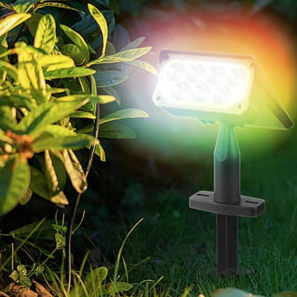 Iumwxz Solar Waterproof Pathway Light LED Outdoor Courtyard Flower Bed Plug-in Garden Lamp Intelligent Adjustable Color Monocrystalline Panel Rustproof Decoration 1 Piece