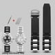 thumbnail image 2 of Correa de reloj de silicona de 20 mm x 10 mm para Cartier Chronoscaph W10198U2 W10125U2 W10197U2 W10184U2 Correa de reloj de goma, 2 of 5