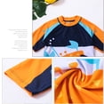 thumbnail image 6 of Emy Dola Boys Two Piece Rash Guard Swimsuits Kids Short Sleeve Sunsuit Shark Prints Swimwear Sets Toddler Bathing Suit with Sun Hat, 6 of 7