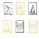 thumbnail image 3 of Matsuzay Decoración nórdica Línea femenina moderna Adorno de pared Dibujo Silueta Adorno para el hogar Sala de estar Decoración para el hogar Decoración del hogar Negro Rostro Matsuzay HA080027-05, 3 of 6
