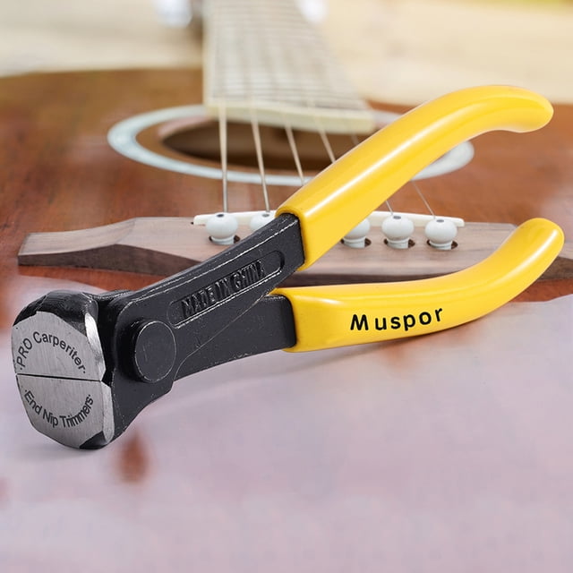 Cortador De Extremo De Alambre De Traste De Guitarra Cortador de cuerdas de bajo de guitarra, tijeras, alicates, extractor de trastes de guitarra (cortador de alambre de trastes)