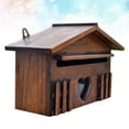 thumbnail image 3 of MasteelfCA 1PC Wooden Mailbox Outddor Post Box Rainproof Suggestion Box Creative Letter Box for Home Company, 3 of 9