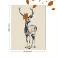thumbnail image 3 of UXIEQU Majestic Stag Head Drawing Canvas Wall Art 15.75x11.81 Inches, 3 of 8