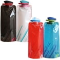 thumbnail image 1 of Bouteille d'Eau Pliable Aden, 4 Pcs Bouteilles d'Eau de Sport Réutilisables pour Gym, Camping, Randonnée, Voyage, 700ml, 1 of 4