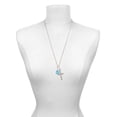 thumbnail image 3 of Delight Jewelry 12mm Crystal Rivoli - Hot Blue I Set You Apart Engraved Cross Zoey Necklace, 28", 3 of 4