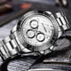 thumbnail image 5 of Reloj de lujo para hombre, resistente al agua, luminoso, cronógrafo de fácil lectura, esfera dorada/blanca/negra con reloj de pulsera con calendario, 5 of 7