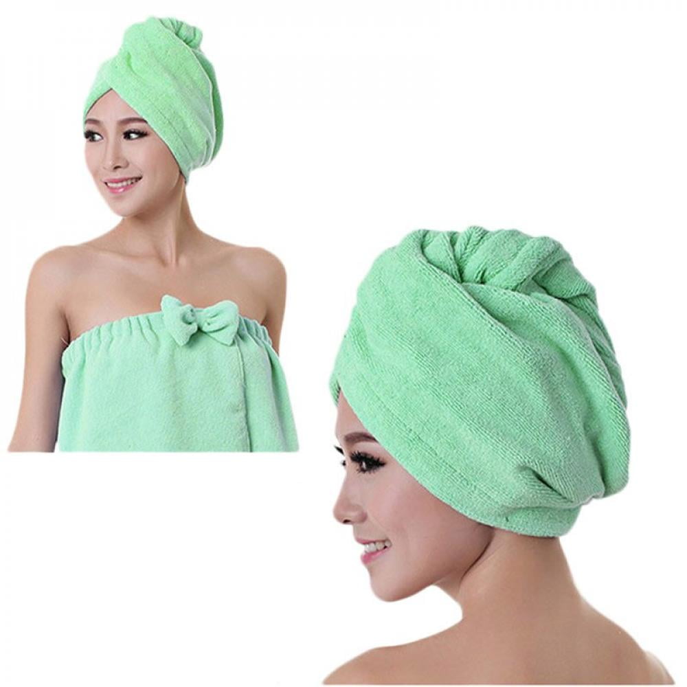 Details about   Bathroom Quick-drying Hair Towel Super Absorbent Microfiber Hair Dry Cap 