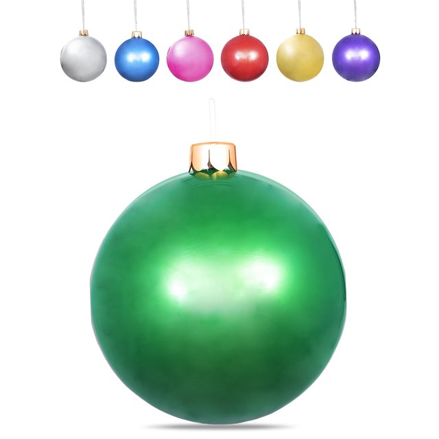 Adornos Inflables De Gran Tamaño Bolas Navideñas Gigantes De 15 "" 18 "" 25 "" O 30" Pulgadas Decoraciones Navideñas Para Interiores Y Exteriores
