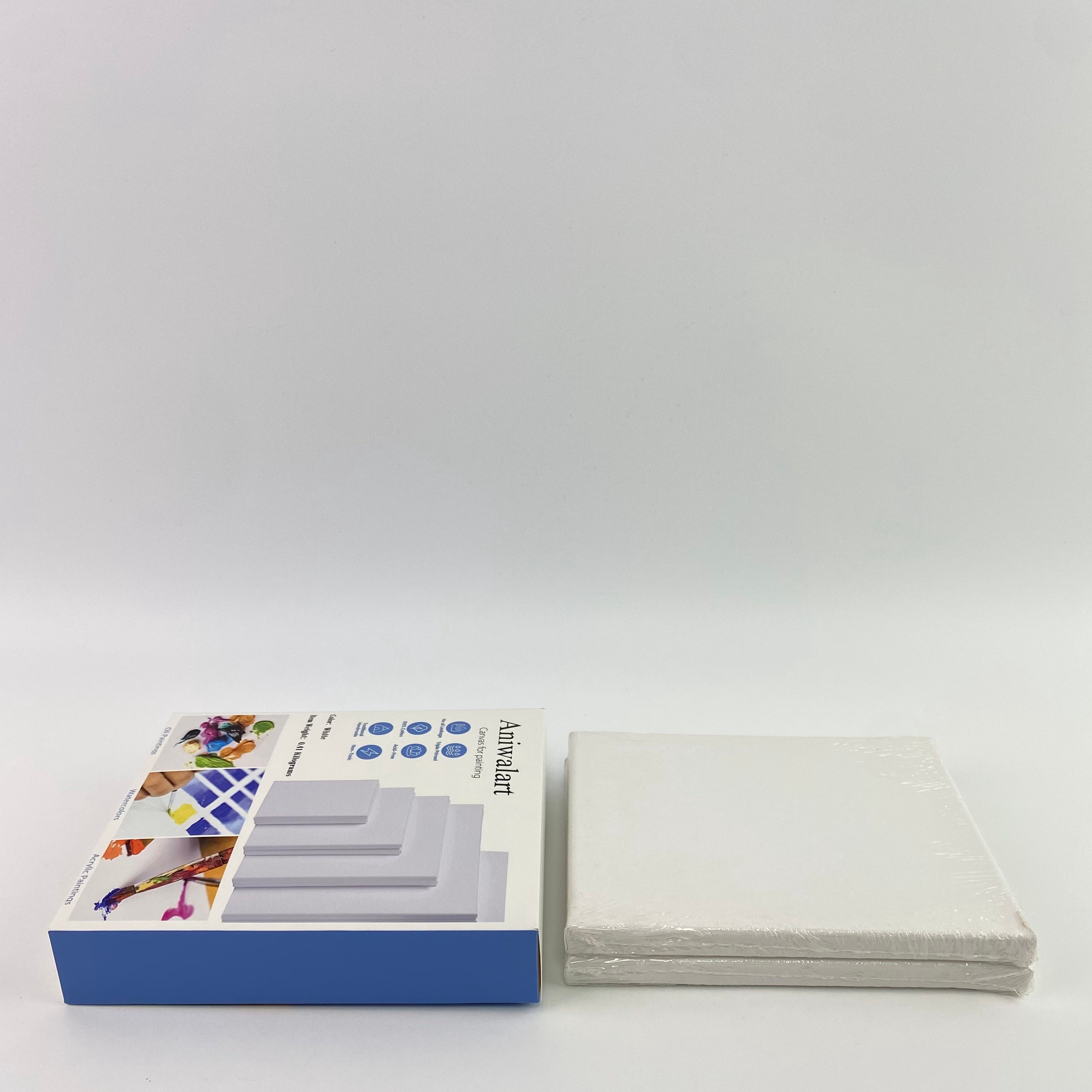 Aniwalart Canvas for painting,Canvas Boards for Painting Bulk,Art Novices Blank Canvas Panels, Gesso Primed 100% Cotton for Acrylic Oil Watercolor Tempera Paint