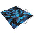 thumbnail image 4 of Black Blue Butterfly Pattern Blanket,Comfortable Soft Flannel Throw Blanket,All Season,Warm Lightweight Blankets for Sofa Bed Couch Living Room Chair,50"x60", 4 of 4
