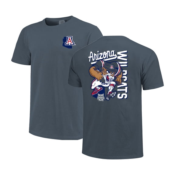 Men's Navy Arizona Wildcats Sketched Mascot Comfort Colors T-Shirt