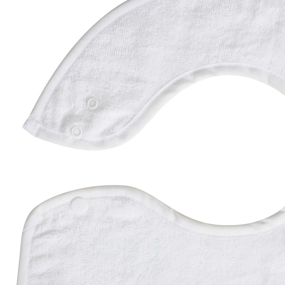Kaplan Early Learning Company Soft Bibs with Snaps Set of 6 - White