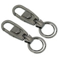 thumbnail image 1 of Cadena de llaves Uxcell, llavero desmontable con hebilla de acero inoxidable, soporte para llaves con 2 anillos (gris oscuro, paquete de 2), 1 of 6