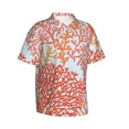 thumbnail image 2 of Kll Men'S Hawaiian Shirt Short Sleeve Button Down Beach Shirts-Corals, 2 of 8