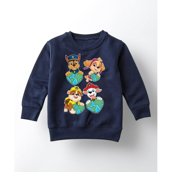 Paw Patrol - Heart Earth - Toddler And Youth Crewneck Fleece Sweatshirt