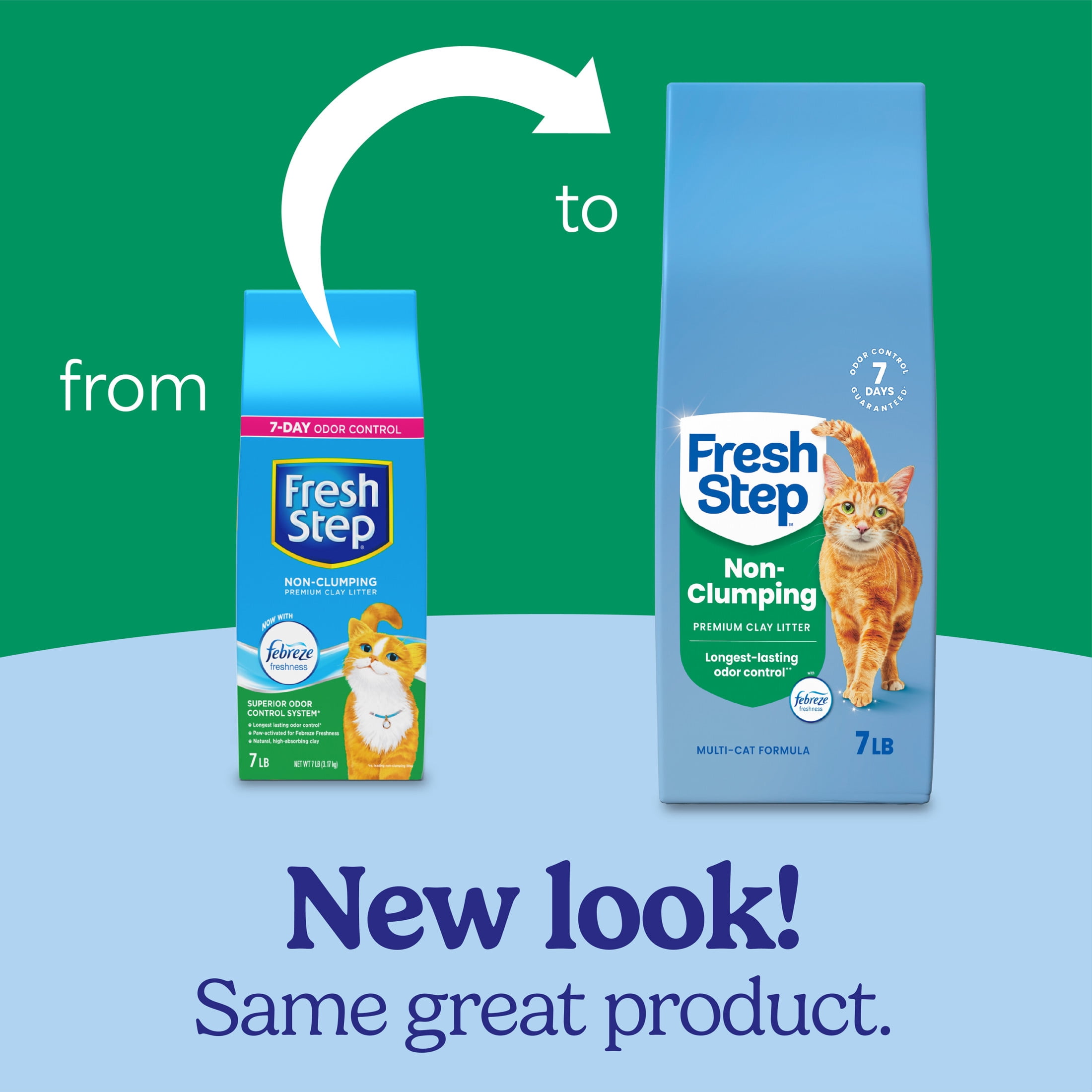 Fresh Step Non-Clumping Premium Cat Litter with Febreze Freshness, Scented - 14 lbs