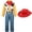 B, variant on Kids Western Cowboy or Cowgirl Costume Set Halloween Vest Shirt Hat Pant Belt 5PC Outfits