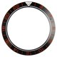 thumbnail image 1 of Inserto de bisel de reloj, accesorio de repuesto de reparación de anillo de bisel de reloj de cerámica de 41,5mm para relojero, Base negra, dígitos rojos, 1 of 10